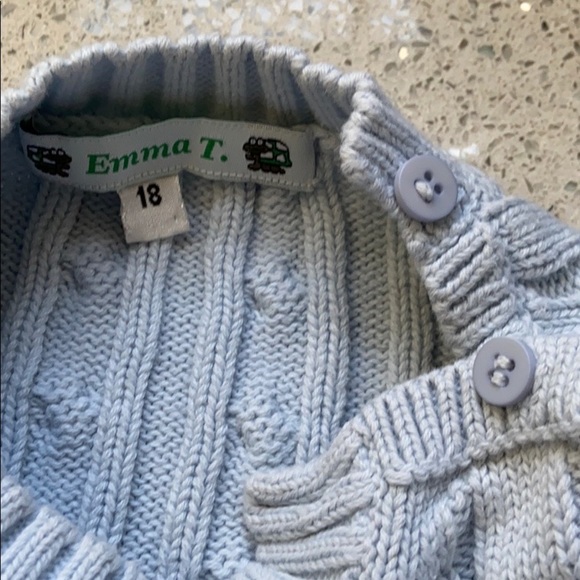 Girls Cotton Cable Knit Sweater - Picture 4 of 6